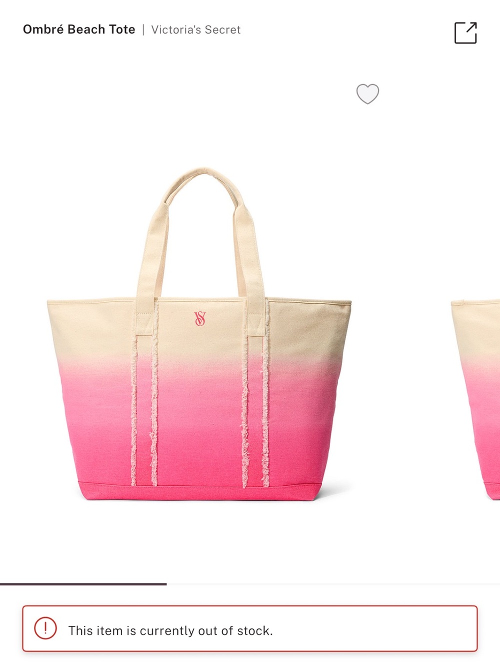 Victoria’s Secret Ombré Beach Tote